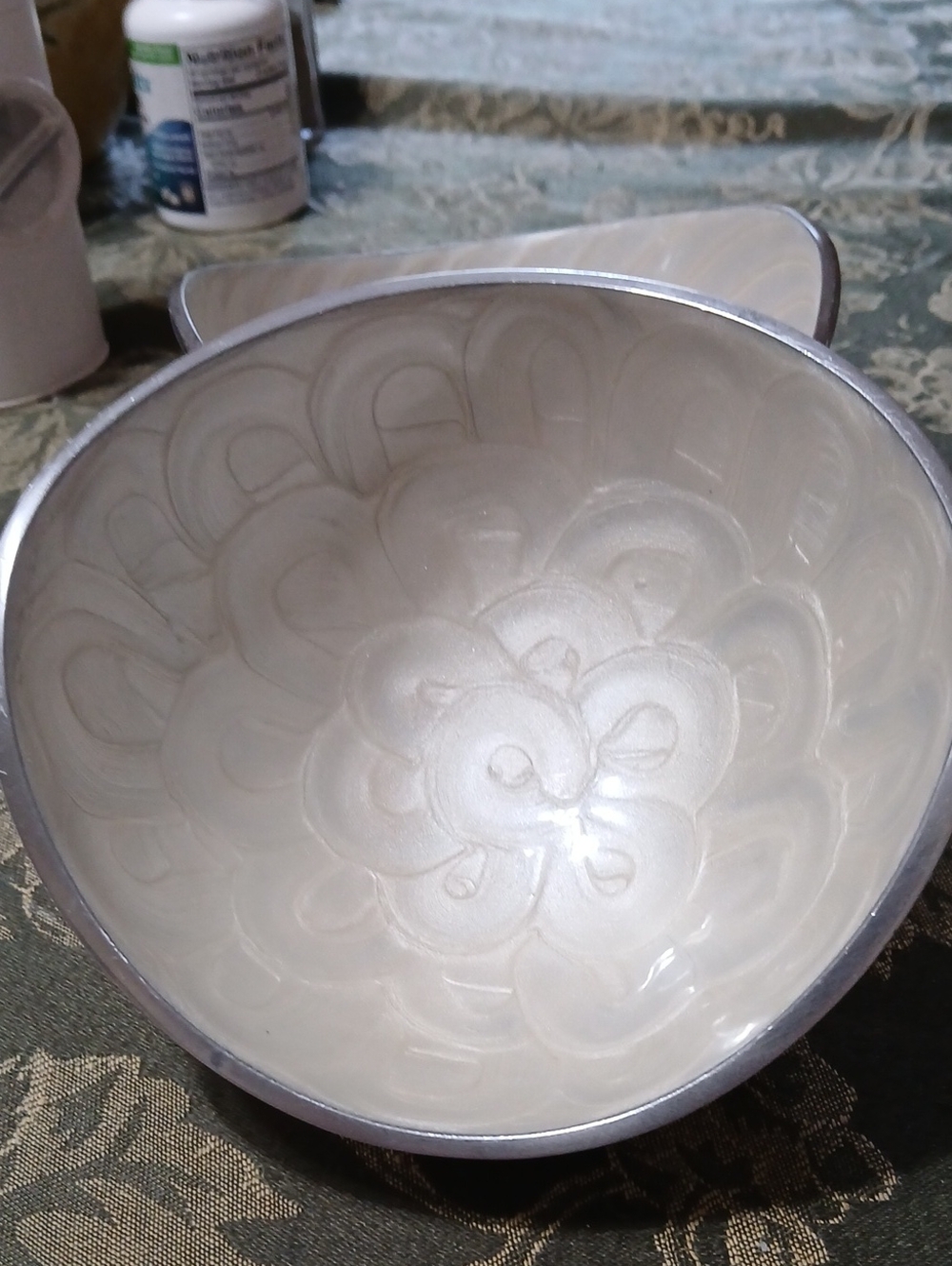 Handcrafted Cream Ceramic 5" Simply DesignZ  Bowl - Home Art